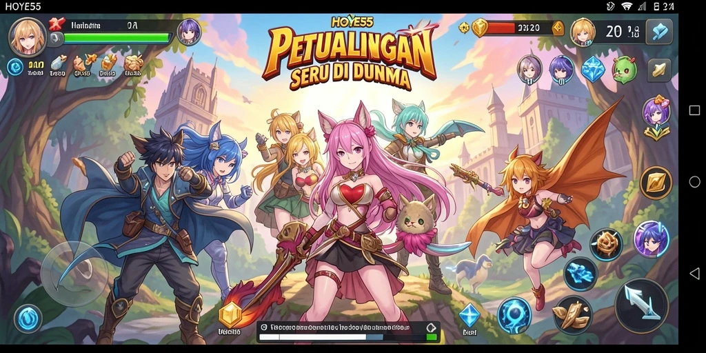 Gameplay seru dan karakter anime ikonik dalam HOYE55.