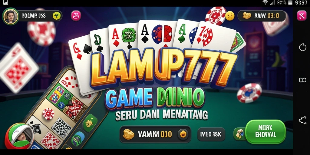 Tampilan gameplay seru LAMPU777 dengan domino yang menantang.