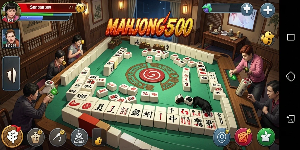 Gameplay menarik dan seru di MAHJONG500 Battle Royale.