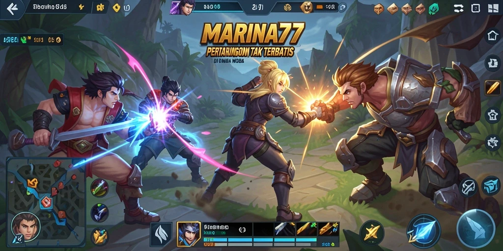 Tampilan menarik dari aksi gameplay seru di MARINA77.