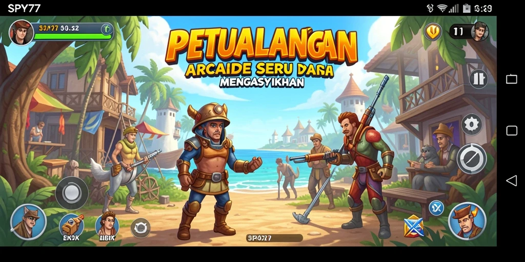 Tampilan gameplay dinamis dalam SPY77 yang penuh aksi.